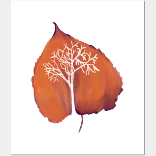 Autumn Cozy leaf trees Posters and Art